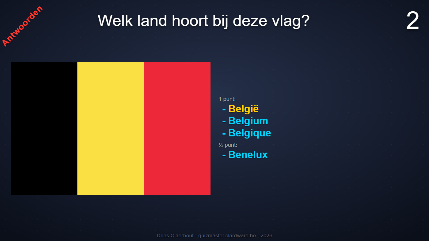 Een antwoorddia met een gemarkeerd woord in de titel en in het antwoord